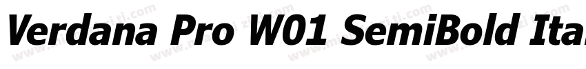 Verdana Pro W01 SemiBold Italic字体转换